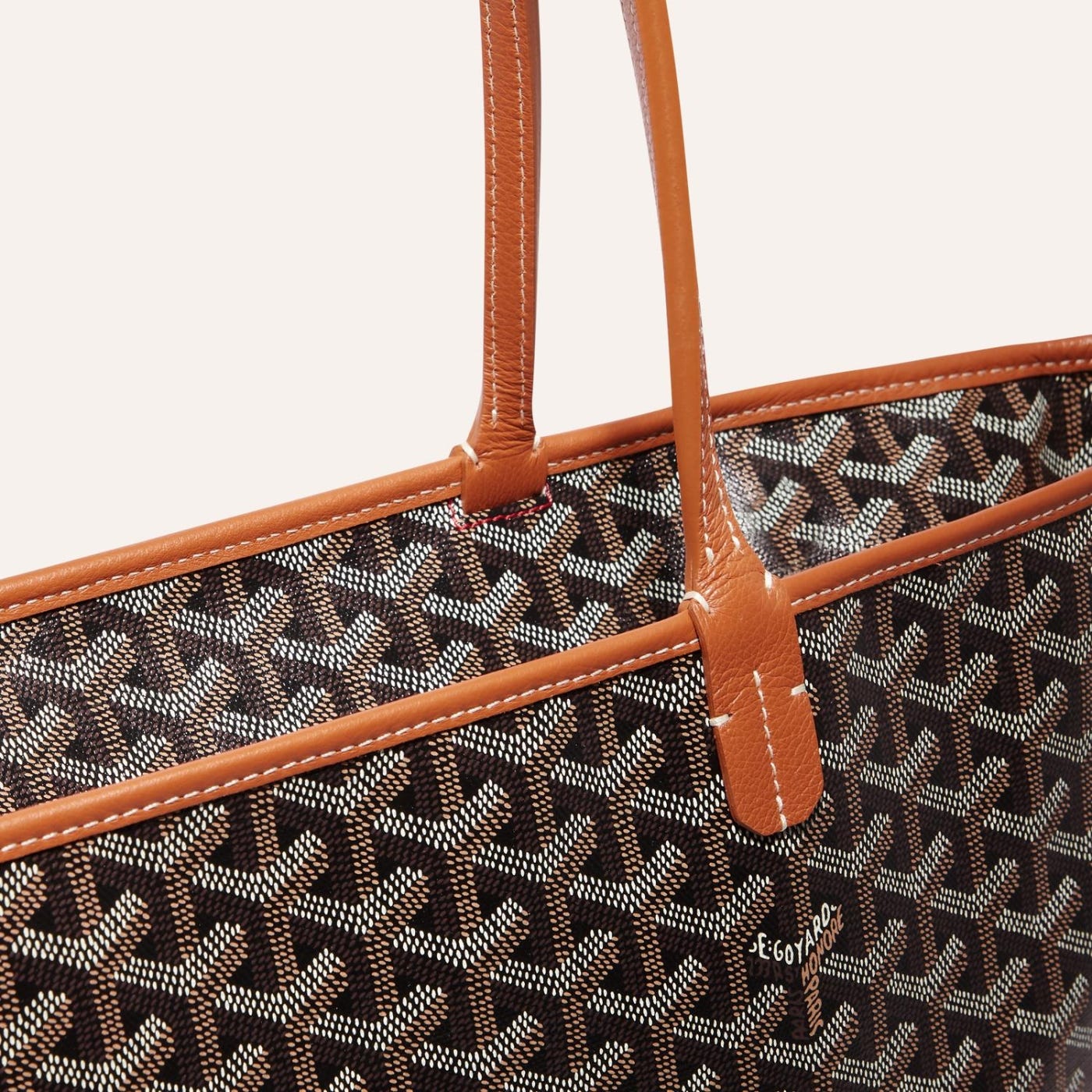 Goyard Artois Tote MM Black and Brown Goyardine Canvas & Chevroches Calfskin Palladium Hardware - Image 3